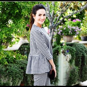 Victoria Beckham for Target Gingham peplum top